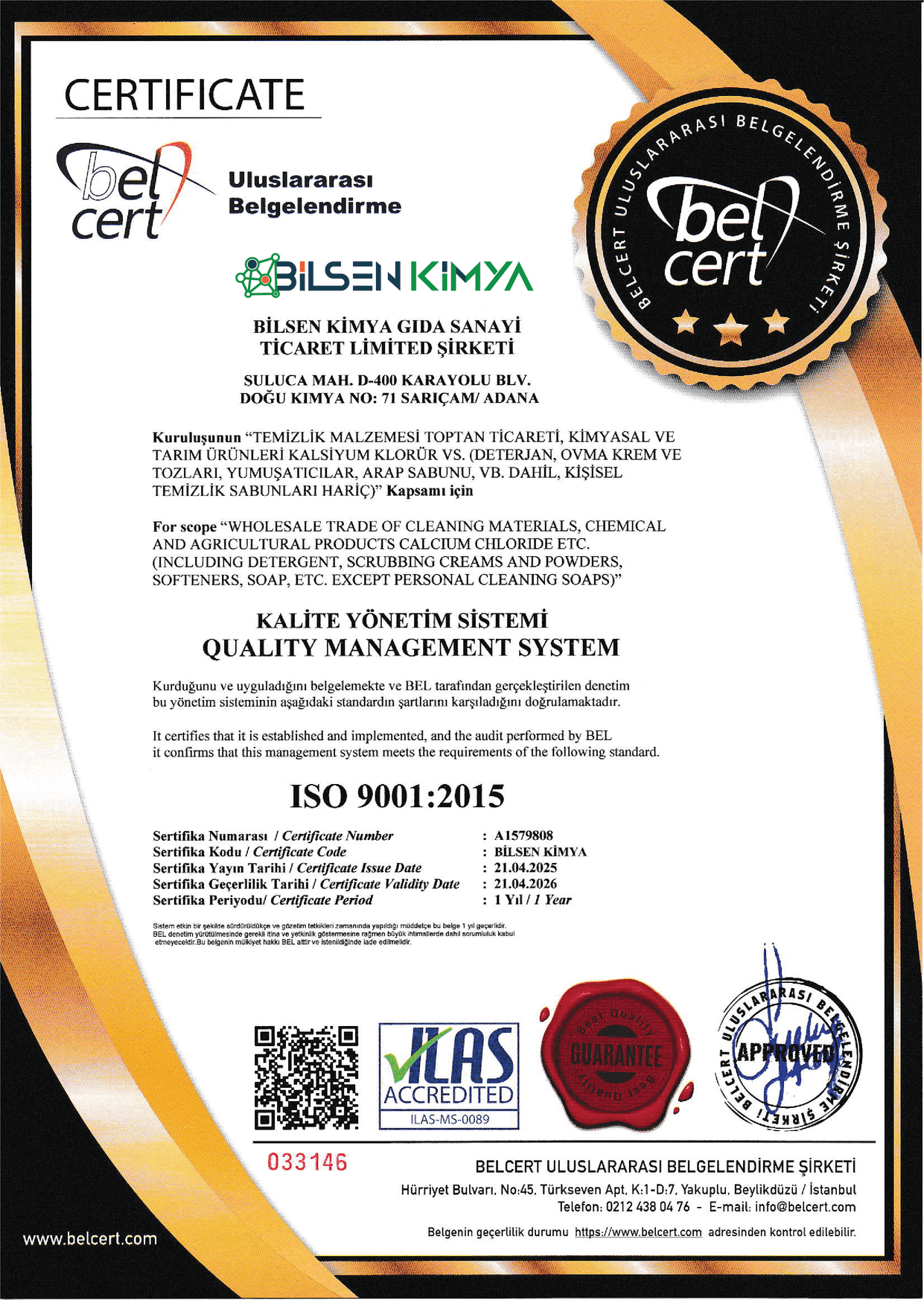 ISO 9001 — Kalite Yönetim Sistemi